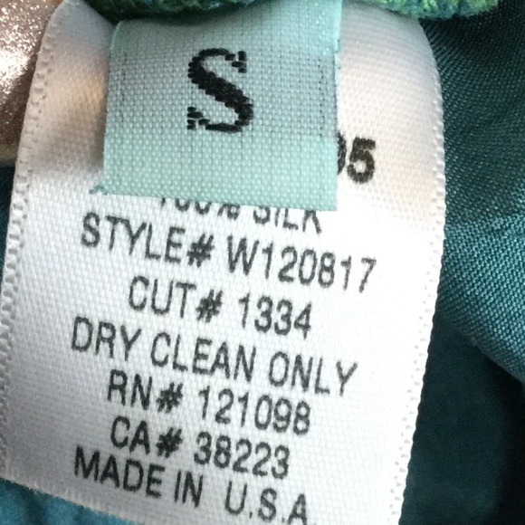 Gypsy 05 Silk Blue Green Midi Dress S - Picture 6 of 8